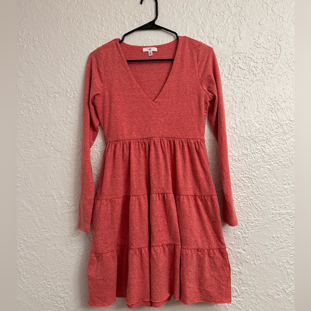Coral babydoll dress
